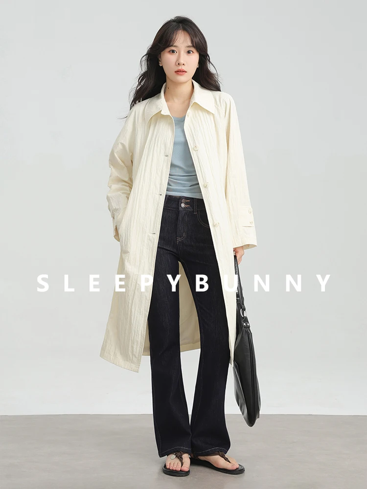 Loose Crinkled Trench Coat Women Long Fall Overcoat Lapel Collar Buttoned Cuffs Lightweight Casual Outerwear Early Autumn Looks
Loose Crinkled Trench Coat Women Long Fall Overcoat Lapel Collar Buttoned Cuffs Lightweight Casual Outerwear Early Autumn Looks