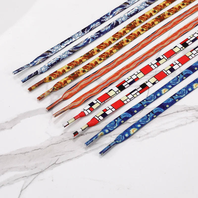 NEW Colorful Shoelaces for Men and Women Flat Shoe Laces for Sneakers Decorative Pattern Famous Painting Shoestring 5 Colors
NEW Colorful Shoelaces for Men and Women Flat Shoe Laces for Sneakers Decorative Pattern Famous Painting Shoestring 5 Colors