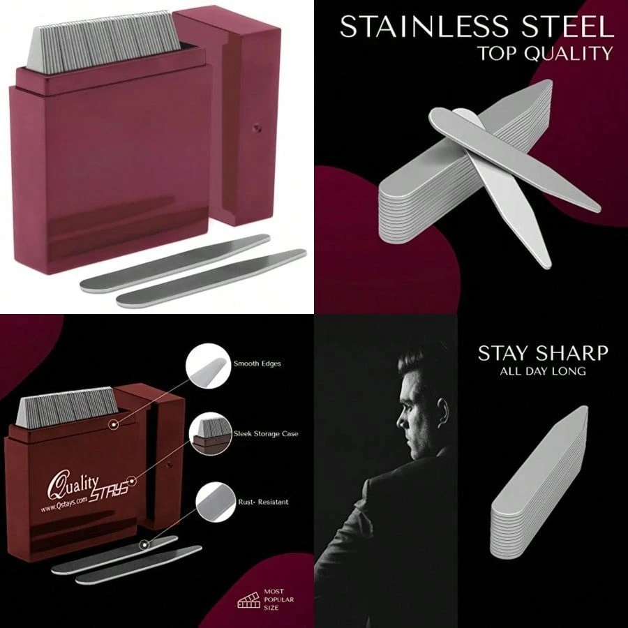 36 Metal Steel Collar Stays For Men's Dr Shirts 2.5" Length
36 Metal Steel Collar Stays For Men's Dr Shirts 2.5" Length