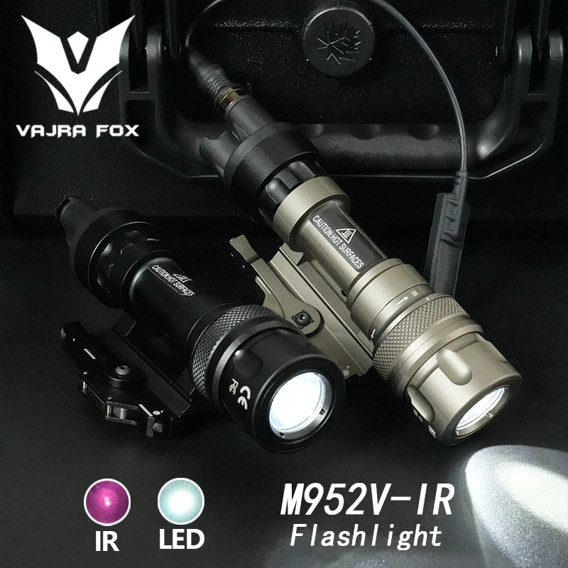 Hunting Tactical Light M952V IR Scout Light Strobe White Light LED M952 Flashlight with QD Mount and Remote Pressure Switch
Hunting Tactical Light M952V IR Scout Light Strobe White Light LED M952 Flashlight with QD Mount and Remote Pressure Switch