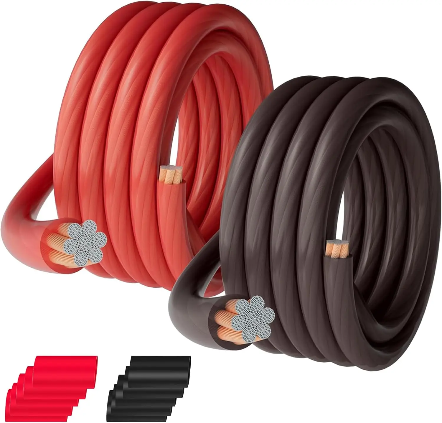 0 AWG Power Ground Wire Cable 30 ft Each Red Black Translucent for Car Audio Solar RV Marine Battery Welding
0 AWG Power Ground Wire Cable 30 ft Each Red Black Translucent for Car Audio Solar RV Marine Battery Welding