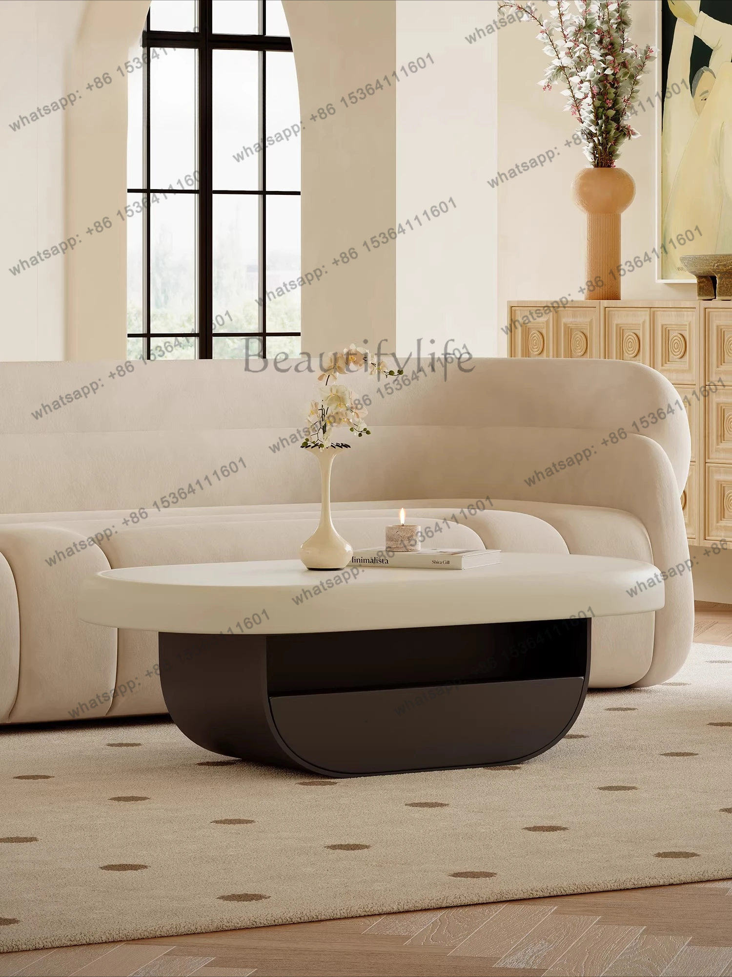 Italian Internet celebrity small apartment living room coffee table French cream style oval lacquered sofa table coffee table
Italian Internet celebrity small apartment living room coffee table French cream style oval lacquered sofa table coffee table