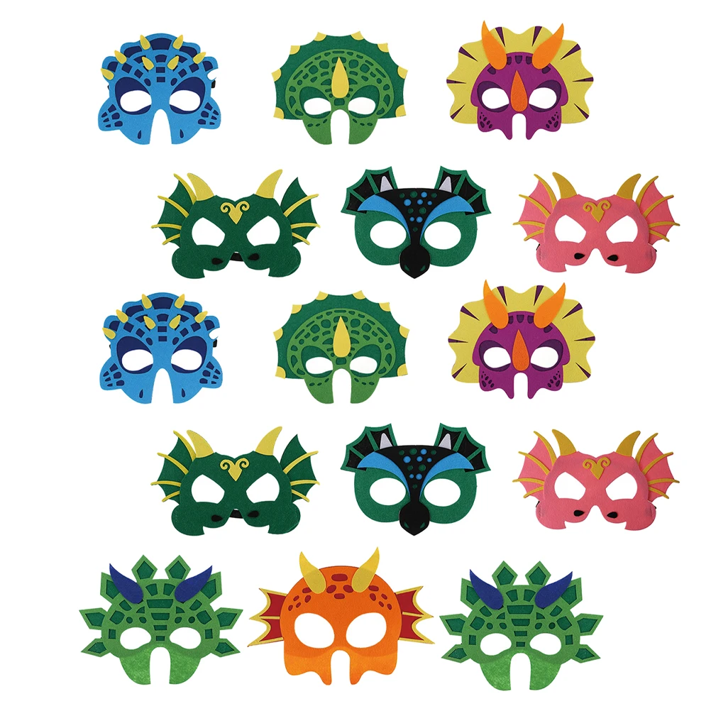 15 Pcs Dinosaur Mask Kids Face Masks Birthday Party Decorations Boy Felt Supplies Child Favors
15 Pcs Dinosaur Mask Kids Face Masks Birthday Party Decorations Boy Felt Supplies Child Favors