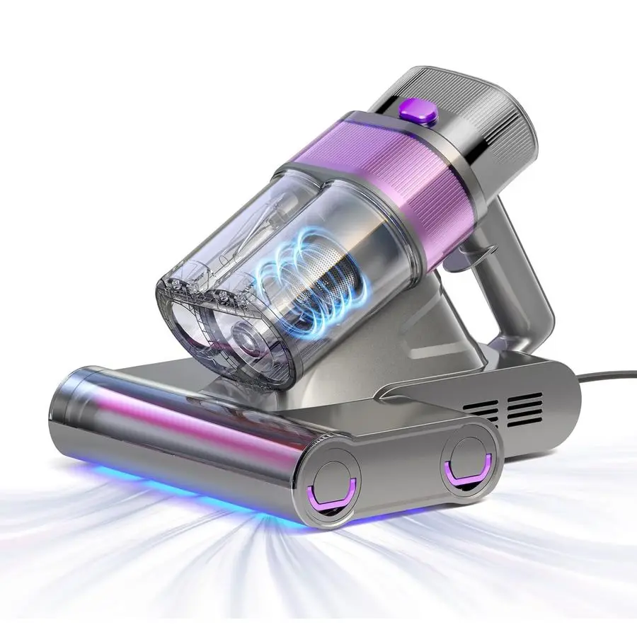 Vacuum Cleaner with 253.7nm UVC Light,Hyper Helix Motor with 16kPa Strong Suction,140F Heat,HEPA Filter amp Ultrasonic, Corded V
Vacuum Cleaner with 253.7nm UVC Light,Hyper Helix Motor with 16kPa Strong Suction,140F Heat,HEPA Filter amp Ultrasonic, Corded V