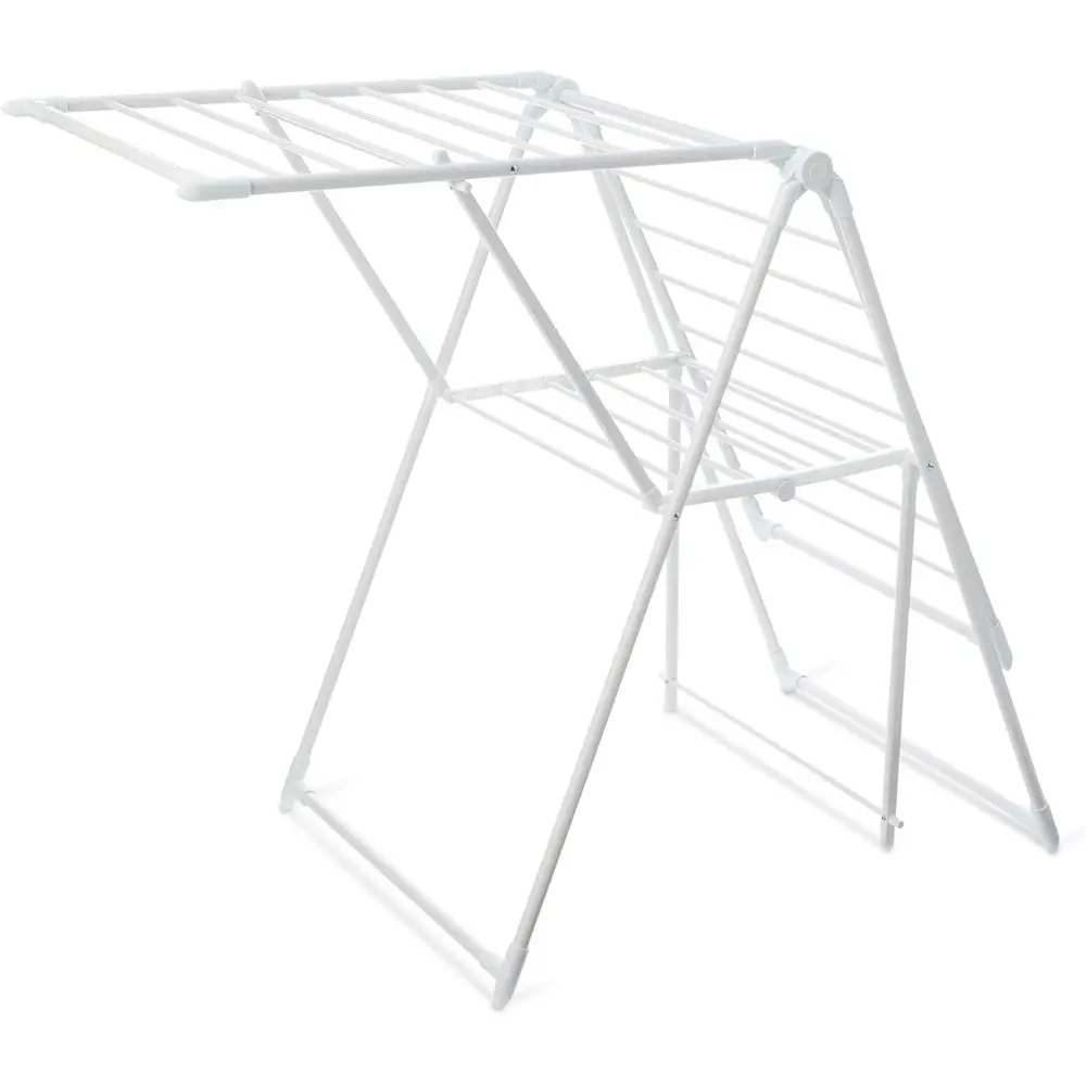 Foldable 2-Wing Metal Clothes Drying Rack, 61x23.6x39.3 inches, White
Foldable 2-Wing Metal Clothes Drying Rack, 61x23.6x39.3 inches, White