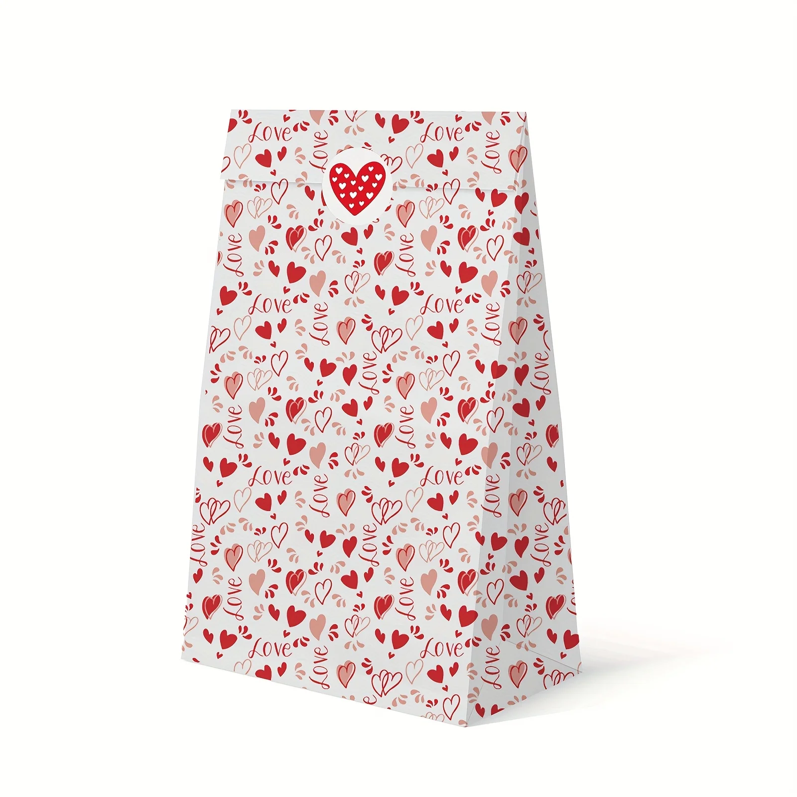 12 шт. Подарочные пакеты из крафт-бумаги на День святого Валентина с наклейками - в форме сердца, красные и дизайнерские, идеально подходят для свадьбы, вечеринки, праздничных подарков
12 шт. Подарочные пакеты из крафт-бумаги на День святого Валентина с наклейками - в форме сердца, красные и дизайнерские, идеально подходят для свадьбы, вечеринки, праздничных подарков