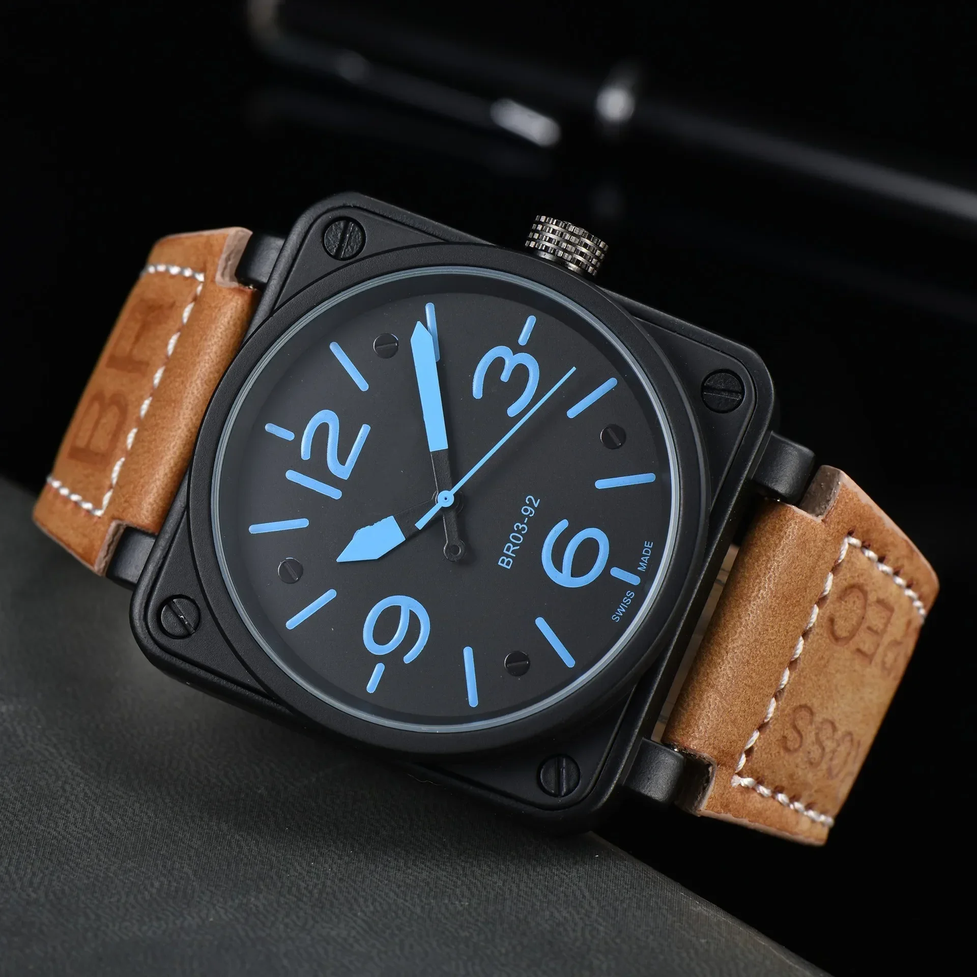 Men Automatic Mechanical Watch Bell Brown Leather Black Ross Rubber 46mm Large Dial Men for Watches AAA Clcok BB
Men Automatic Mechanical Watch Bell Brown Leather Black Ross Rubber 46mm Large Dial Men for Watches AAA Clcok BB