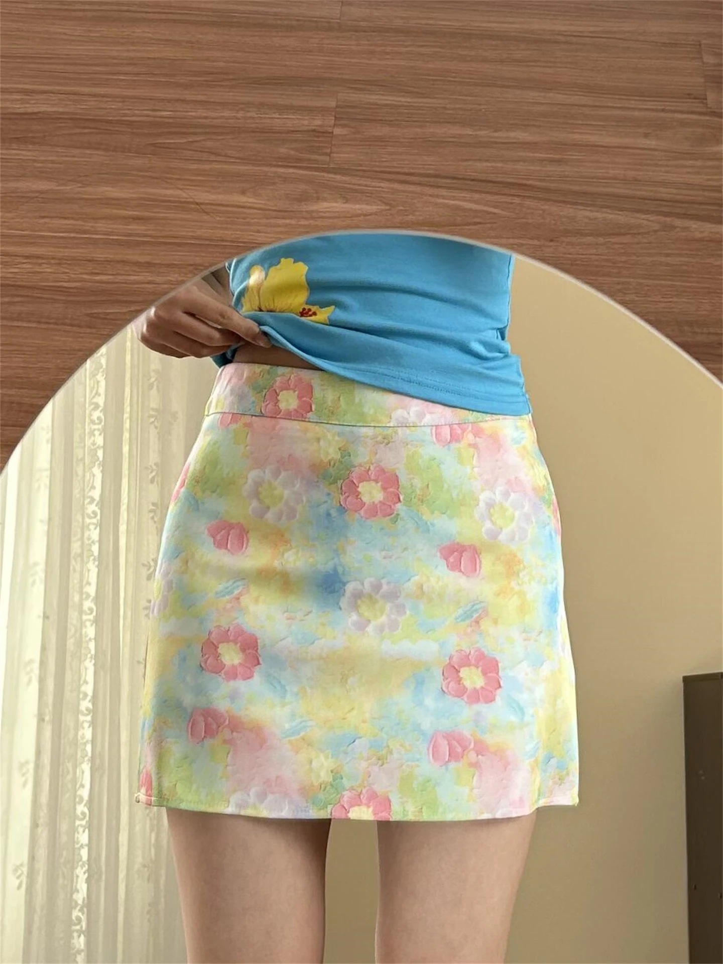 Floral Print High Waist A-Line Skirt Women's Summer Vacation Style Breathable Comfortable Short Skirt Prevents Exposure
Floral Print High Waist A-Line Skirt Women's Summer Vacation Style Breathable Comfortable Short Skirt Prevents Exposure