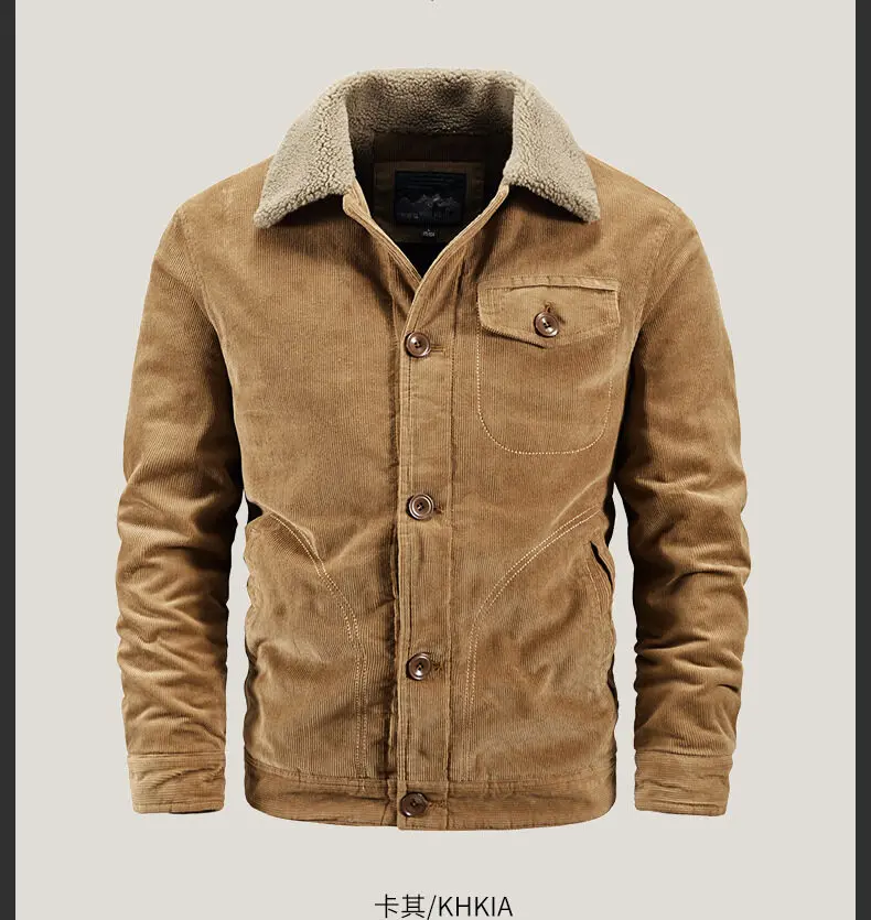 Parkas Fashion Coat Men Wear Single Breasted Loose Jacket Casual Plush Outfit Winproof Men's Corduroy Jacket Coat Winter Jacket
Parkas Fashion Coat Men Wear Single Breasted Loose Jacket Casual Plush Outfit Winproof Men's Corduroy Jacket Coat Winter Jacket