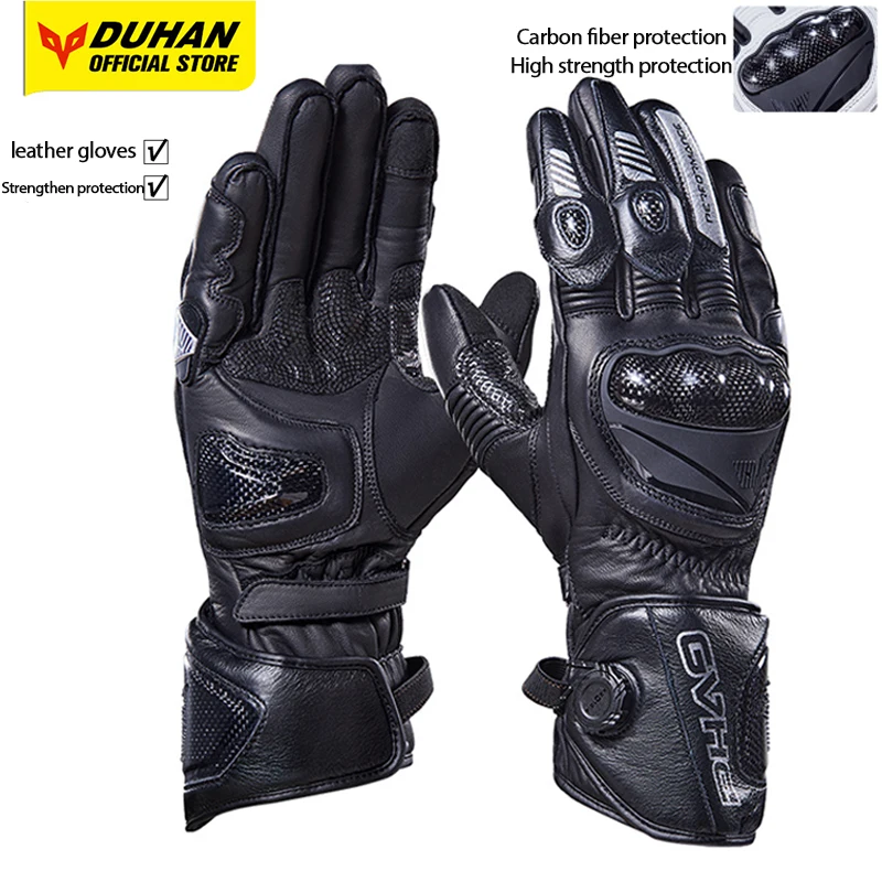 New Genuine Leather Motorcycle Gloves Carbon Fiber Racing Gloves Four Season Motocross Leather Gloves Riding Wear Resistant
New Genuine Leather Motorcycle Gloves Carbon Fiber Racing Gloves Four Season Motocross Leather Gloves Riding Wear Resistant