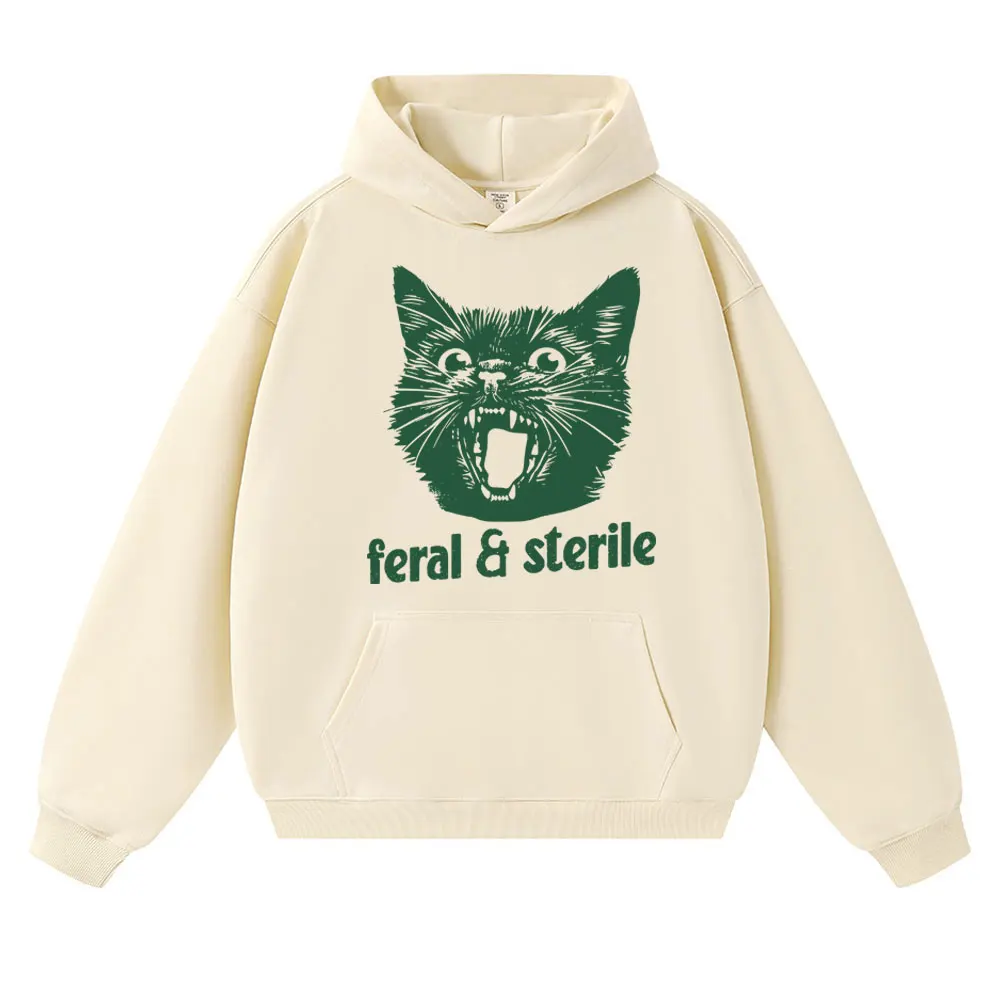 Feral and Sterile Funny Cat Meme Graphic Hoodie Humor Kitten Vintage Sweatshirt Men Women Fashion Oversized Cotton Tracksuits
Feral and Sterile Funny Cat Meme Graphic Hoodie Humor Kitten Vintage Sweatshirt Men Women Fashion Oversized Cotton Tracksuits