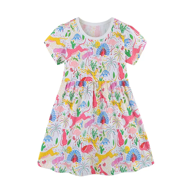 Summer Short Sleeve Girls Dress 2-7T Kids Animals Printed Frocks Fashion Toddler Children Clothes New Arrival
Summer Short Sleeve Girls Dress 2-7T Kids Animals Printed Frocks Fashion Toddler Children Clothes New Arrival