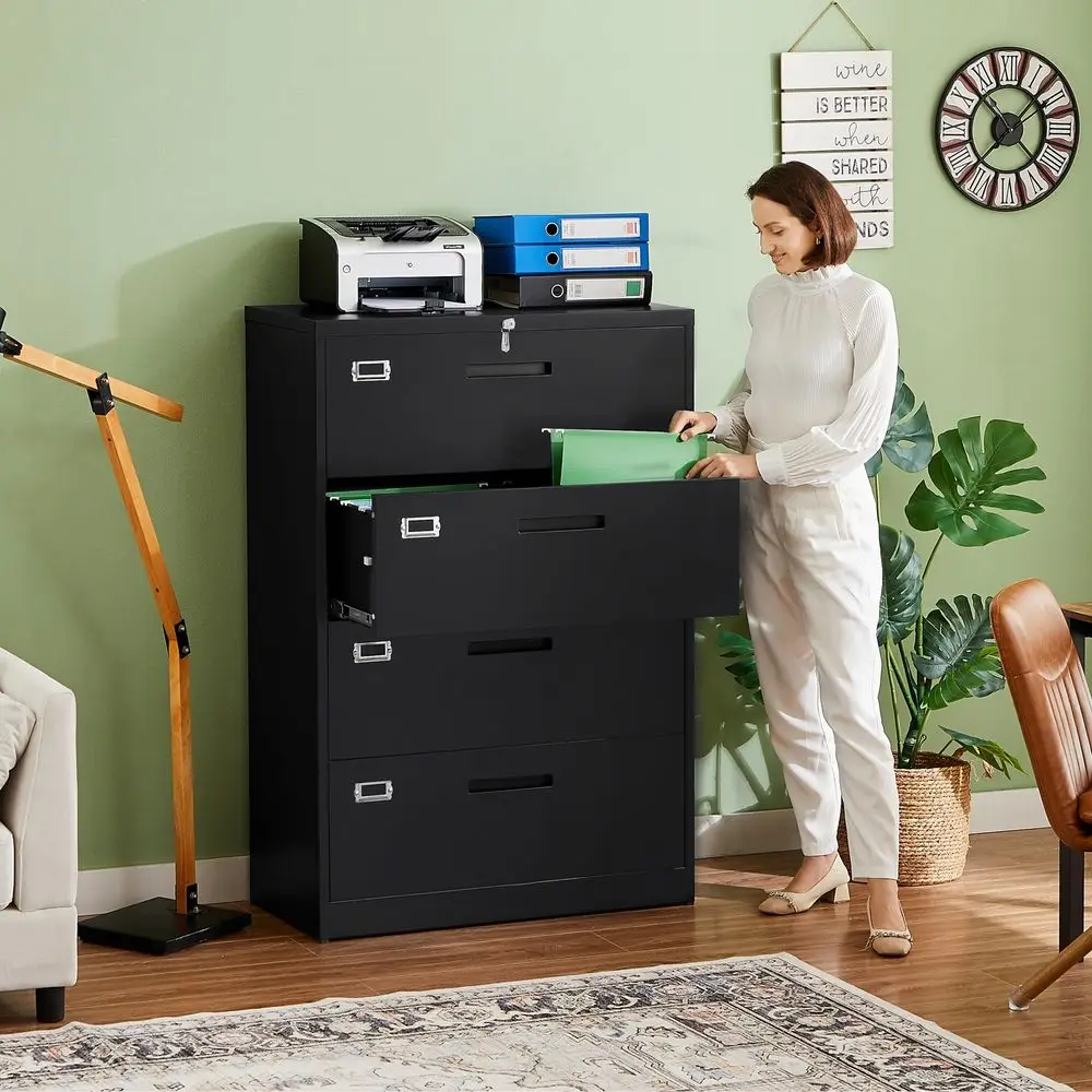 File Cabinets,4 Drawer Metal Lateral Filing Organization Storage Cabinets with Lock,Home Office for Hanging Files Letter Legal
File Cabinets,4 Drawer Metal Lateral Filing Organization Storage Cabinets with Lock,Home Office for Hanging Files Letter Legal