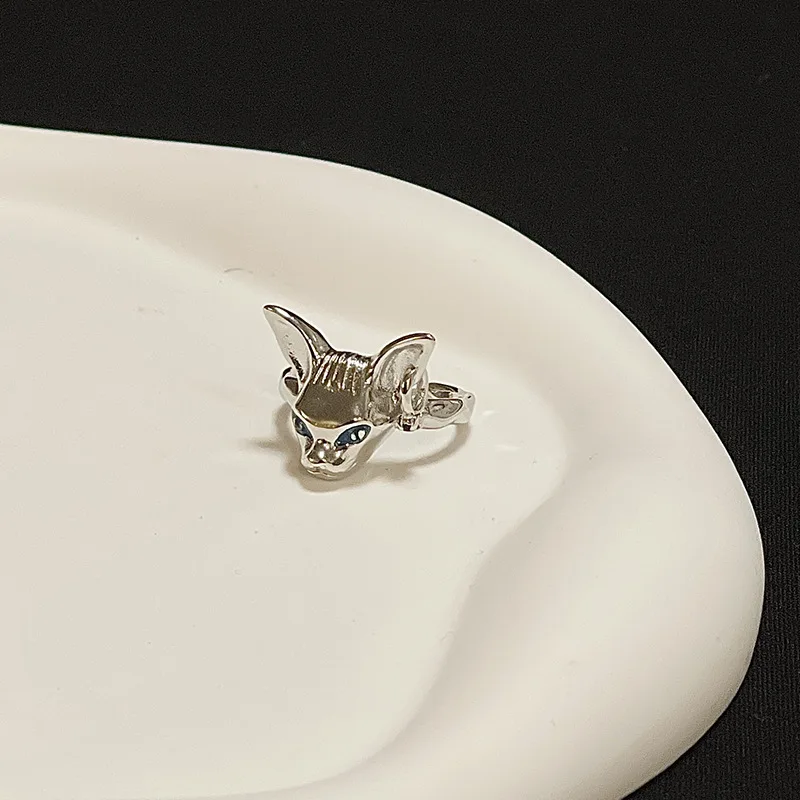 Unique Design Hairless Cat Open Ring Silver Color Cat Rings for Women Men Finger Ring Party Jewelry Accessories Gifts
Unique Design Hairless Cat Open Ring Silver Color Cat Rings for Women Men Finger Ring Party Jewelry Accessories Gifts