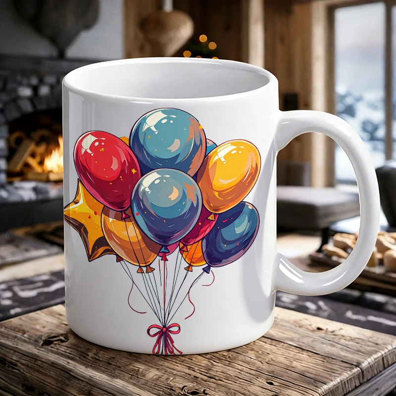 Colorful Balloon Bunch Ceramic Mug Festive Party Coffee Cup, Milk Cup, Office Tea Cup, Gift for Friends, Fade-Resistant
Colorful Balloon Bunch Ceramic Mug Festive Party Coffee Cup, Milk Cup, Office Tea Cup, Gift for Friends, Fade-Resistant