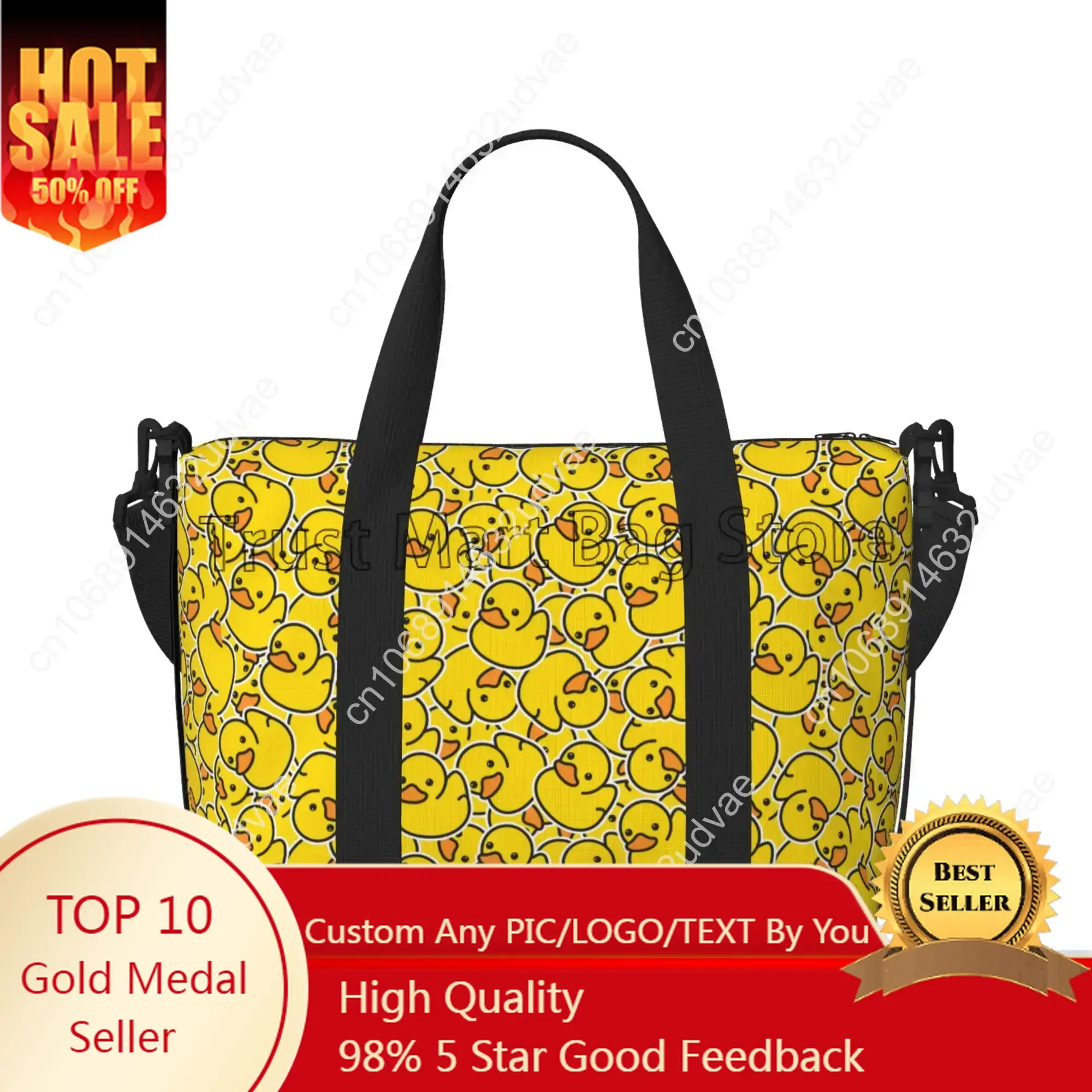 Cute Rubber Cartoon Duck Print Travel Duffel Bags Unisex Waterproof Portable Luggage Tote Bag Overnight Weekender Hand Bag
Cute Rubber Cartoon Duck Print Travel Duffel Bags Unisex Waterproof Portable Luggage Tote Bag Overnight Weekender Hand Bag