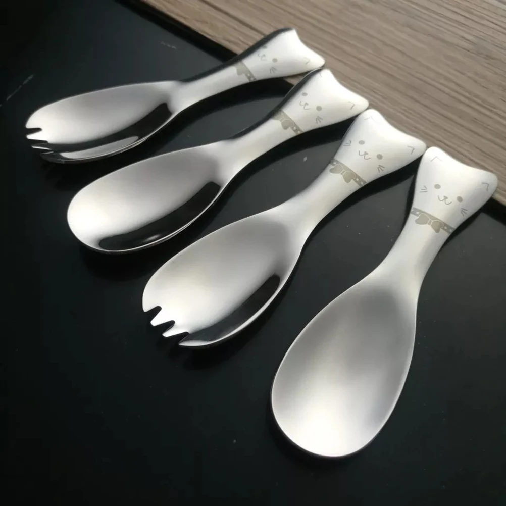 2PCS Stainless Steel Spoon Fork Set Short Handle for Dessert Ice Cream Coffee Stirring Sugar Spoon Cartoon Cat Easy Clean
2PCS Stainless Steel Spoon Fork Set Short Handle for Dessert Ice Cream Coffee Stirring Sugar Spoon Cartoon Cat Easy Clean