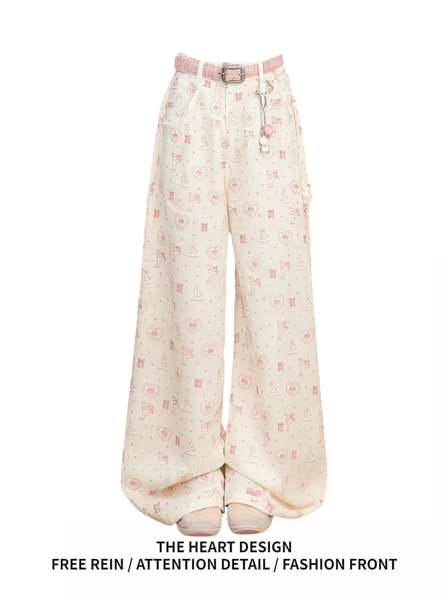 Summer Thin Cartoon Print Sweet Loose Wide Leg High Street Versatile Casual Long Pants Women's Denim Jeans Knot
Summer Thin Cartoon Print Sweet Loose Wide Leg High Street Versatile Casual Long Pants Women's Denim Jeans Knot