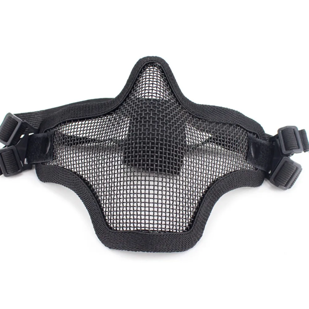 Adjustable Half Face Wire Mask Protective Strike Carbon Steel Metal Face Mask Comfortable Head Protective Steel Mesh Mask
Adjustable Half Face Wire Mask Protective Strike Carbon Steel Metal Face Mask Comfortable Head Protective Steel Mesh Mask