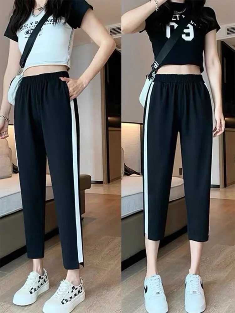 Slimming Straight Leg Harem Pants for Women plus Size Seven Nine Crop High Waist Commuter Style Korean Fashion Casual Pants
Slimming Straight Leg Harem Pants for Women plus Size Seven Nine Crop High Waist Commuter Style Korean Fashion Casual Pants