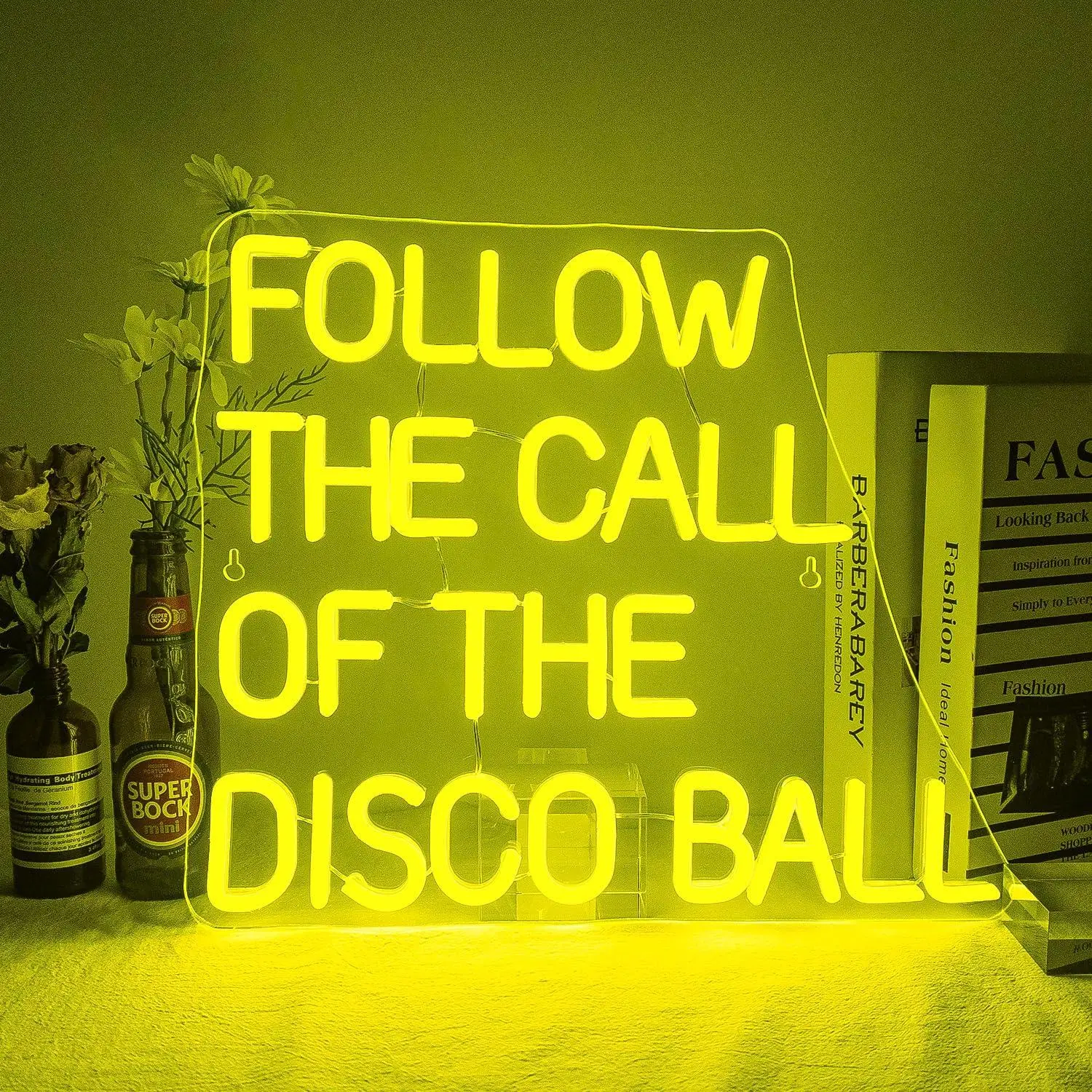 Follow The Call of The Disco Ball Неоновая вывеска Disco Powered Светодиодный неоновый свет с регулируемой яркостью для декора диско-вечеринки Танцевальный клуб Настенный декор
Follow The Call of The Disco Ball Неоновая вывеска Disco Powered Светодиодный неоновый свет с регулируемой яркостью для декора диско-вечеринки Танцевальный клуб Настенный декор