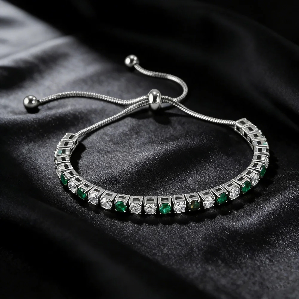 ESKEEM Fashion Gradient Adjustable 3MM Zircon Tennis Bracelet 316 Stainless Steel Round Full Diamond Handmade Simple Jewelry
ESKEEM Fashion Gradient Adjustable 3MM Zircon Tennis Bracelet 316 Stainless Steel Round Full Diamond Handmade Simple Jewelry