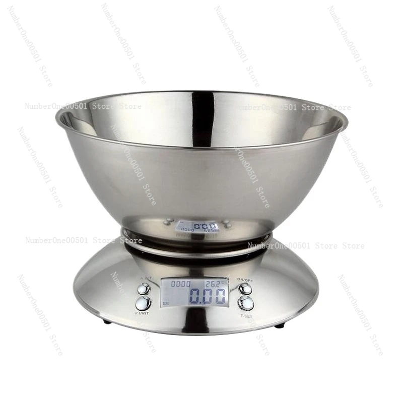 Цифровые кухонные весы из нержавеющей стали, пищевые весы с чашей и таймером для выпечки и приготовления пищи
Цифровые кухонные весы из нержавеющей стали, пищевые весы с чашей и таймером для выпечки и приготовления пищи