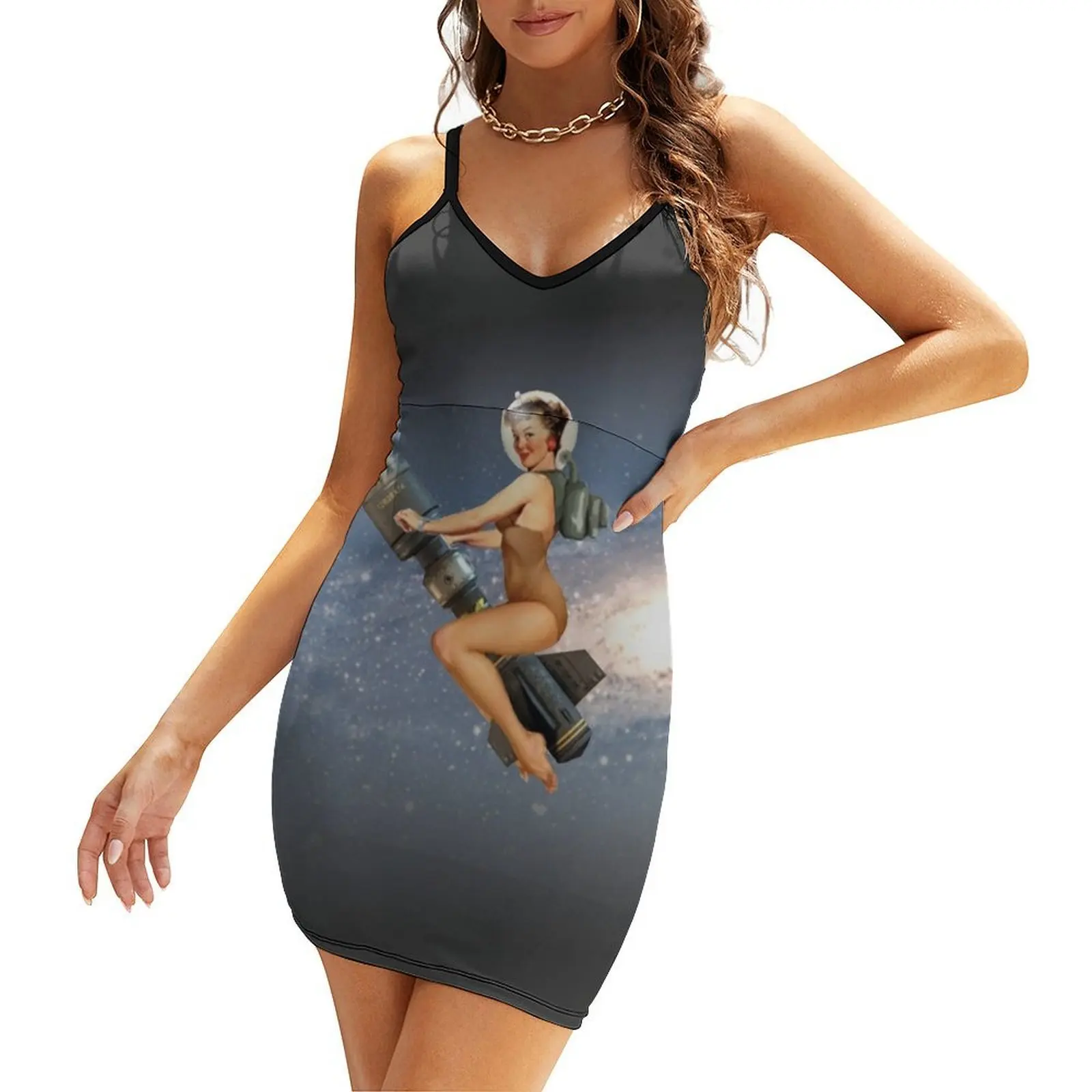 Space Babe Sling Dress summer clothes for women wedding dresses for parties Female dress Party dresses 
Space Babe Sling Dress summer clothes for women wedding dresses for parties Female dress Party dresses