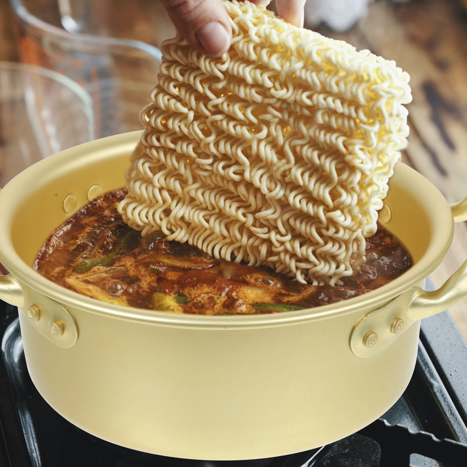 Instant Noodle Pot Korean Seafood Non Stick Frying Pans Sushi Household Cookware Stock Small Hot Aluminum
Instant Noodle Pot Korean Seafood Non Stick Frying Pans Sushi Household Cookware Stock Small Hot Aluminum