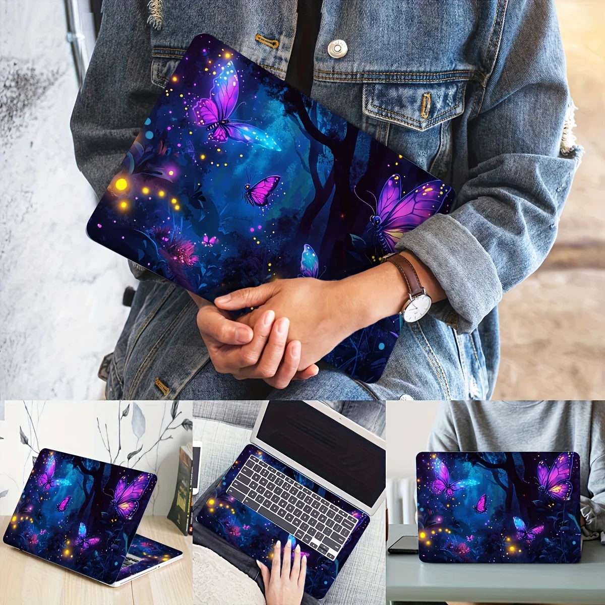 2-компонентный чехол-наклейка для ноутбука с лесной бабочкой, универсальный светло-бежевый водонепроницаемый устойчивый к царапинам наклейки для нетбука
2-компонентный чехол-наклейка для ноутбука с лесной бабочкой, универсальный светло-бежевый водонепроницаемый устойчивый к царапинам наклейки для нетбука