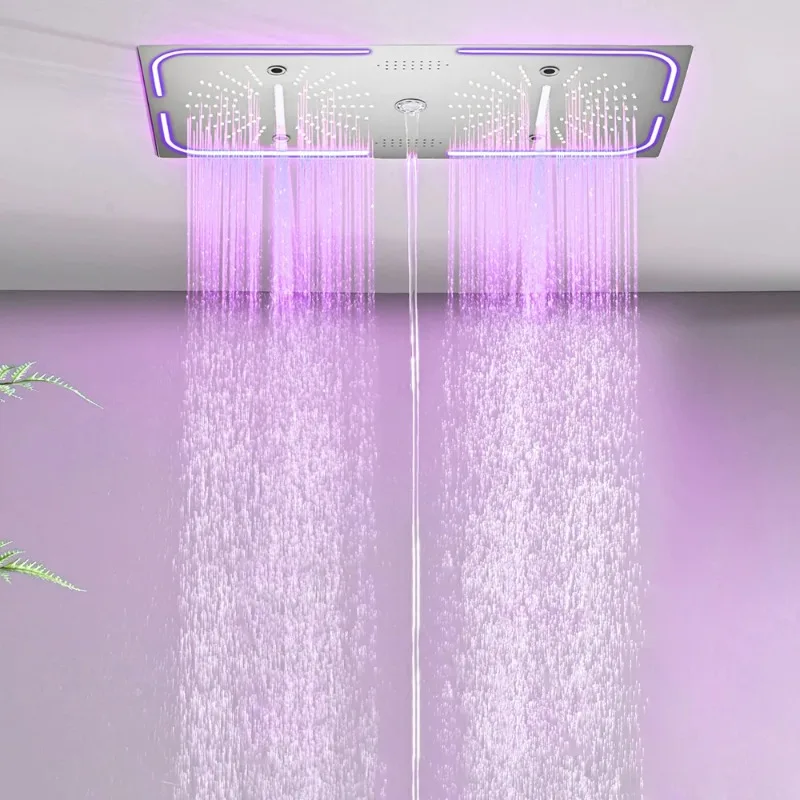 Boenn Black Shower Head Luxurious Waterfall Showerhead Bathroom Accessories Ceiling Smart LED Lighting Rainfall Shower Panel
Boenn Black Shower Head Luxurious Waterfall Showerhead Bathroom Accessories Ceiling Smart LED Lighting Rainfall Shower Panel