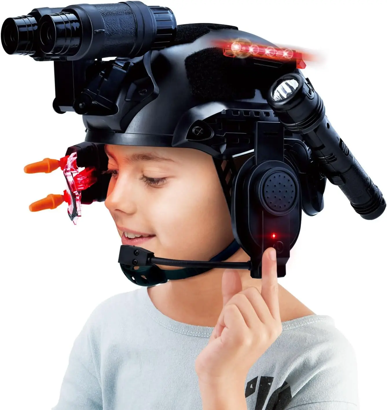 Kids Tactical Helmet Set with LED Light, Megaphone, Soft Darts, Binoculars for Role Play
Kids Tactical Helmet Set with LED Light, Megaphone, Soft Darts, Binoculars for Role Play