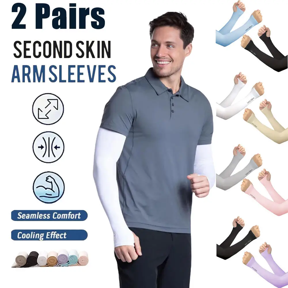 2 Pairs Ice Silk Arm Sleeves, Loose Cooling Breathable, High Elastic Sports Sleeves for Cycling Driving Outdoor
2 Pairs Ice Silk Arm Sleeves, Loose Cooling Breathable, High Elastic Sports Sleeves for Cycling Driving Outdoor