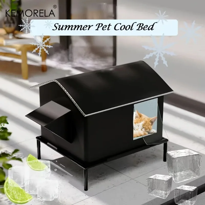 KEMORELA Elevated Pet House-Bed with Cooling Pads, Moisture-Proof Design for Indoor/Outdoor Use, Fits Small/Medium Pets
KEMORELA Elevated Pet House-Bed with Cooling Pads, Moisture-Proof Design for Indoor/Outdoor Use, Fits Small/Medium Pets