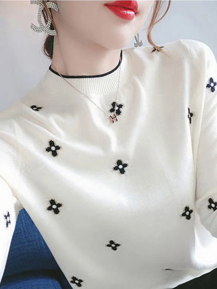 Women Sweater Exquisite Embroidery Knitwear 2025 Autumn and Winter Female New Slim Large Size Bottom Shirt Korean Knit 3XL
Women Sweater Exquisite Embroidery Knitwear 2025 Autumn and Winter Female New Slim Large Size Bottom Shirt Korean Knit 3XL