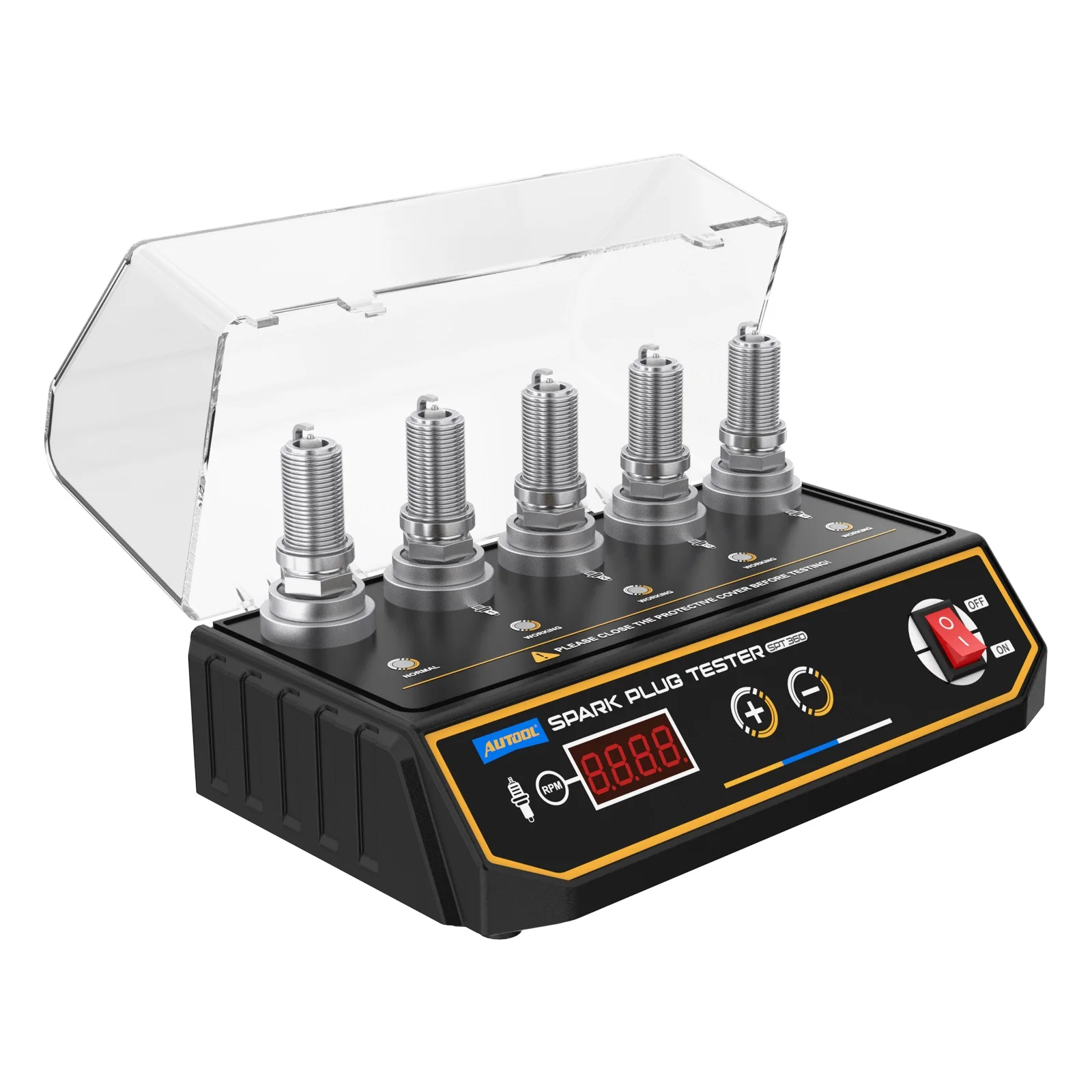 AUTOOL SPT360 Automotive Spark Plug Tester Candle Tester 5 Hole Spark Plug Ignition Detector Analyzer Spark Plug Diagnostic Tool
AUTOOL SPT360 Automotive Spark Plug Tester Candle Tester 5 Hole Spark Plug Ignition Detector Analyzer Spark Plug Diagnostic Tool