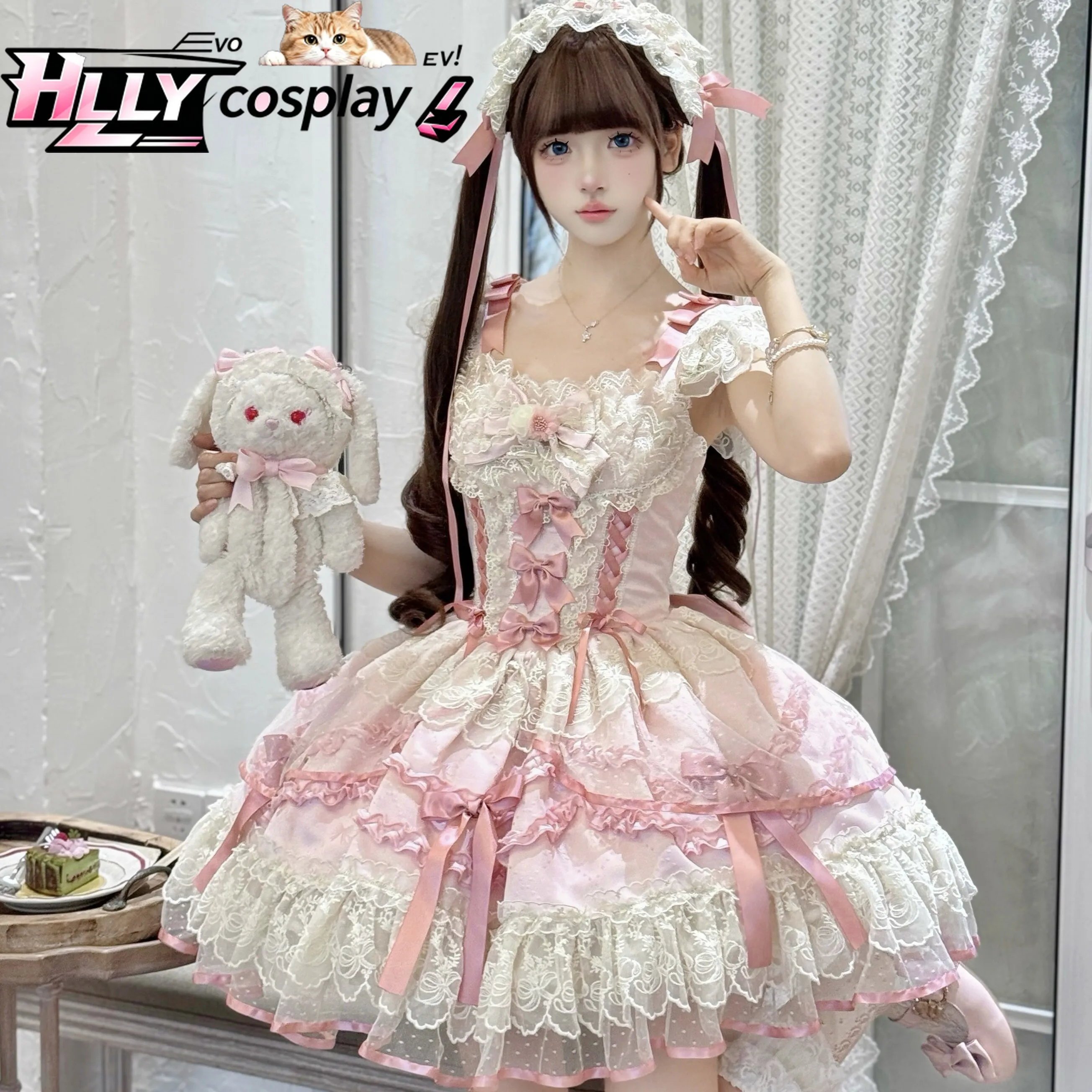 New Japanese Sweet Lolita Balletcore JSK Dress for Girls Pink Lace Bow Ruffle Vintage Layered Princess Suspender Camisole Dress
New Japanese Sweet Lolita Balletcore JSK Dress for Girls Pink Lace Bow Ruffle Vintage Layered Princess Suspender Camisole Dress