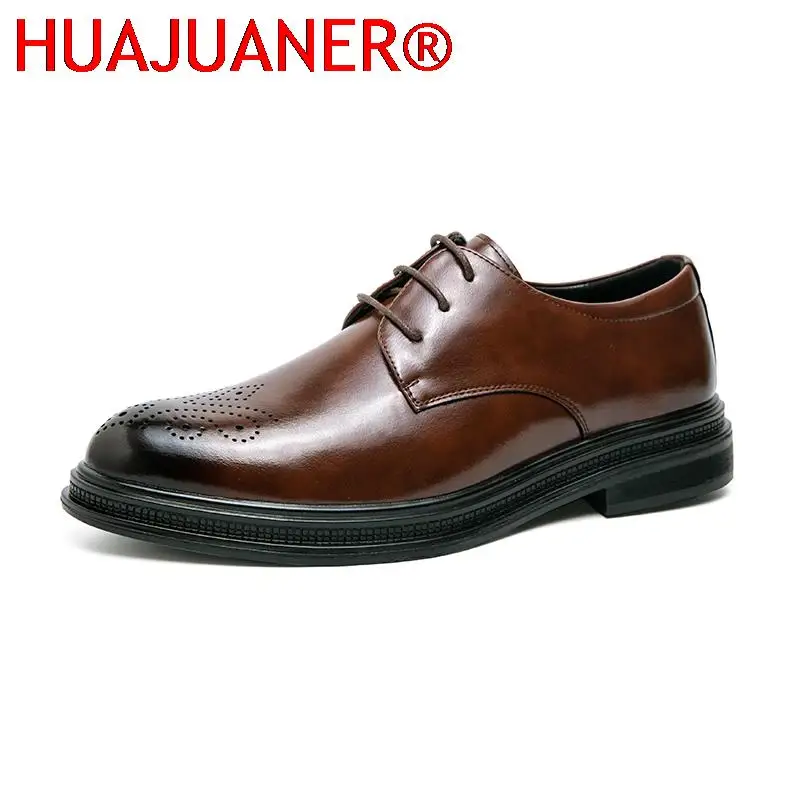Oxfords Men Shoes Handmade Brogue Shoes Retro Formal Office Footwear Male Classic Fashion Trend Business Casual Dress Loafers
Oxfords Men Shoes Handmade Brogue Shoes Retro Formal Office Footwear Male Classic Fashion Trend Business Casual Dress Loafers