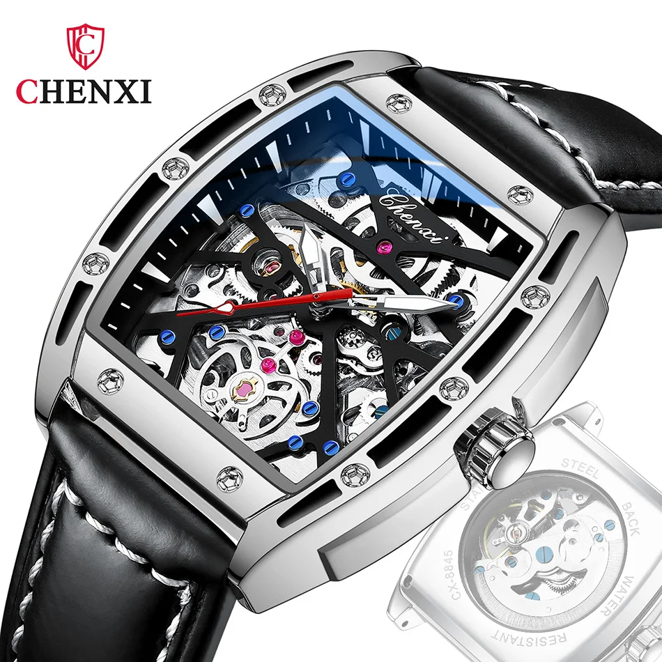 Business Casual Automatic Mechanical Wristwatch Men's Holiday Gift Skeleton Watch Male Leather Strap Hollow Dial Life Waterproof
Business Casual Automatic Mechanical Wristwatch Men's Holiday Gift Skeleton Watch Male Leather Strap Hollow Dial Life Waterproof