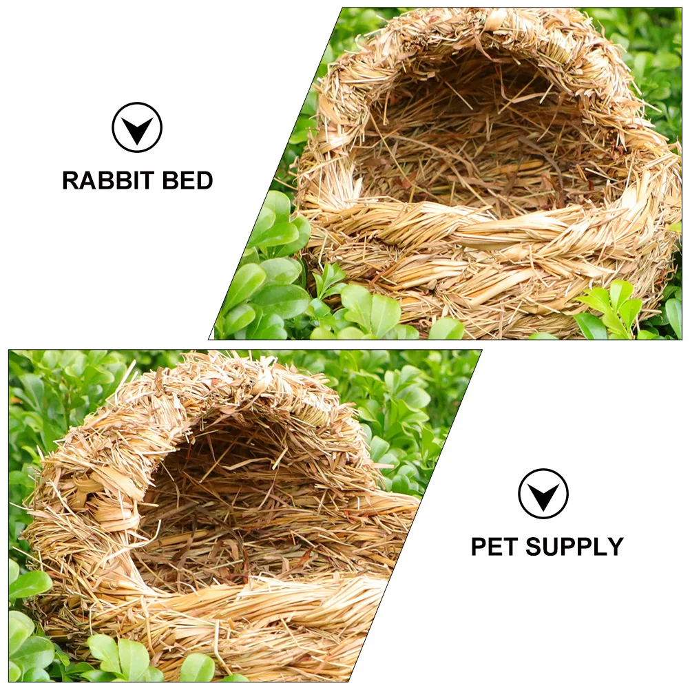 Pet Bed Straw Weaving Nest Comfortable Breathable Mountain Grass Small Animal House Decorative Rabbit Guinea Pig Hamster Play
Pet Bed Straw Weaving Nest Comfortable Breathable Mountain Grass Small Animal House Decorative Rabbit Guinea Pig Hamster Play
