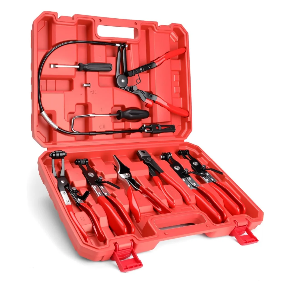 9PCS Hose Clamp Pliers Long Reach Wire Spring Hose Clamp Pliers Remover for Automotive Coolant Radiator Heater and Water Hose
9PCS Hose Clamp Pliers Long Reach Wire Spring Hose Clamp Pliers Remover for Automotive Coolant Radiator Heater and Water Hose