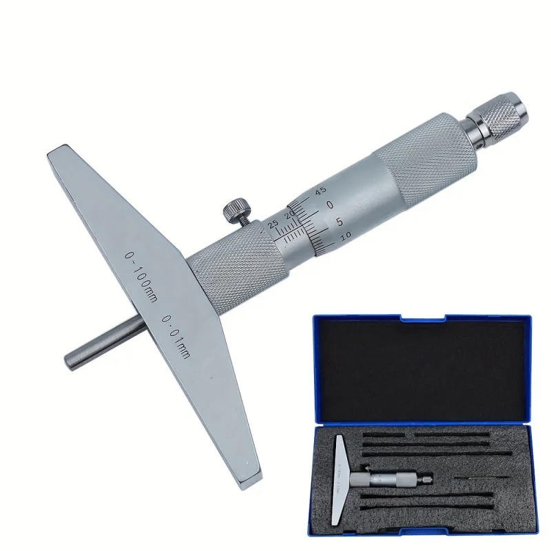 0.01 Precision Depth Gauge,Measuring Tool,Depth Micrometer Ball Head0-50 MmMicrometer Depth Gauge With Round Rod Mechanical
0.01 Precision Depth Gauge,Measuring Tool,Depth Micrometer Ball Head0-50 MmMicrometer Depth Gauge With Round Rod Mechanical