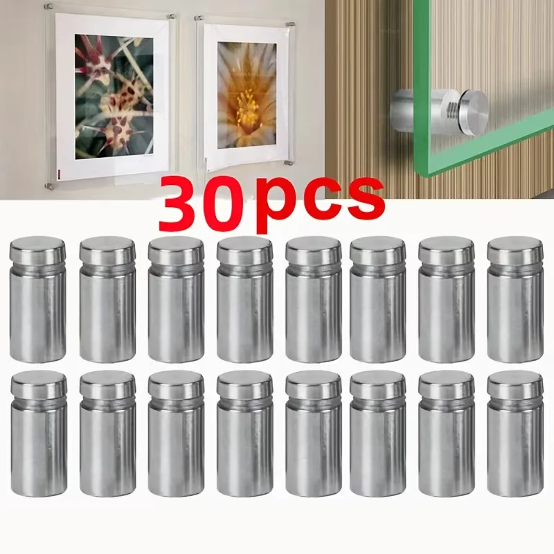 30pcs Advertising Nails Glass Fasteners Stainless Steel Screws For Wall Mount Glass Acrylic Sign Standoff Fixing Screws Hardware
30pcs Advertising Nails Glass Fasteners Stainless Steel Screws For Wall Mount Glass Acrylic Sign Standoff Fixing Screws Hardware
