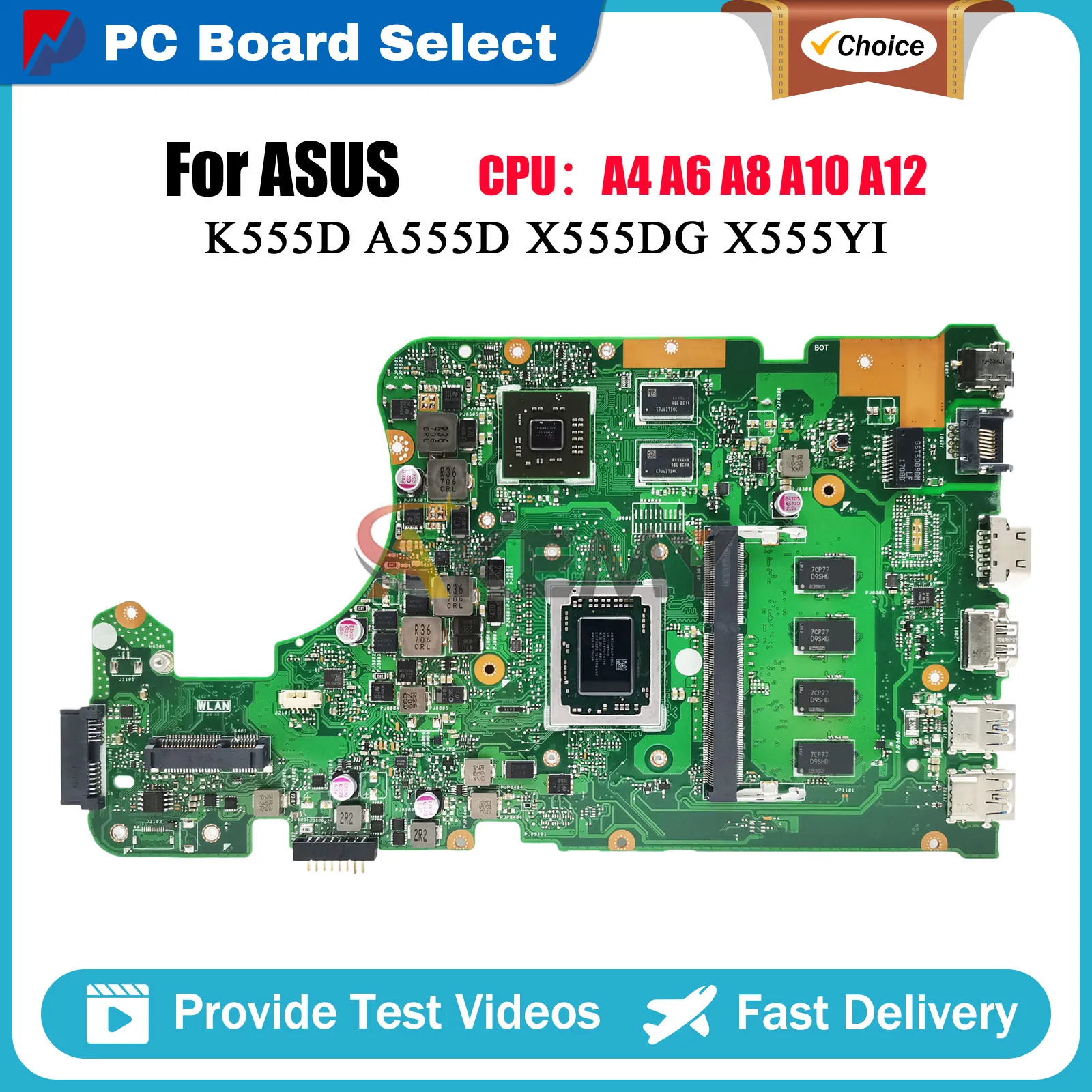 X555DG Laptop Motherboard For ASUS VivoBook X555D X555YI X555DG X555YA K555D A555D Notebook Mainboard With A4 A6 A8 A10 A12 CPU
X555DG Laptop Motherboard For ASUS VivoBook X555D X555YI X555DG X555YA K555D A555D Notebook Mainboard With A4 A6 A8 A10 A12 CPU