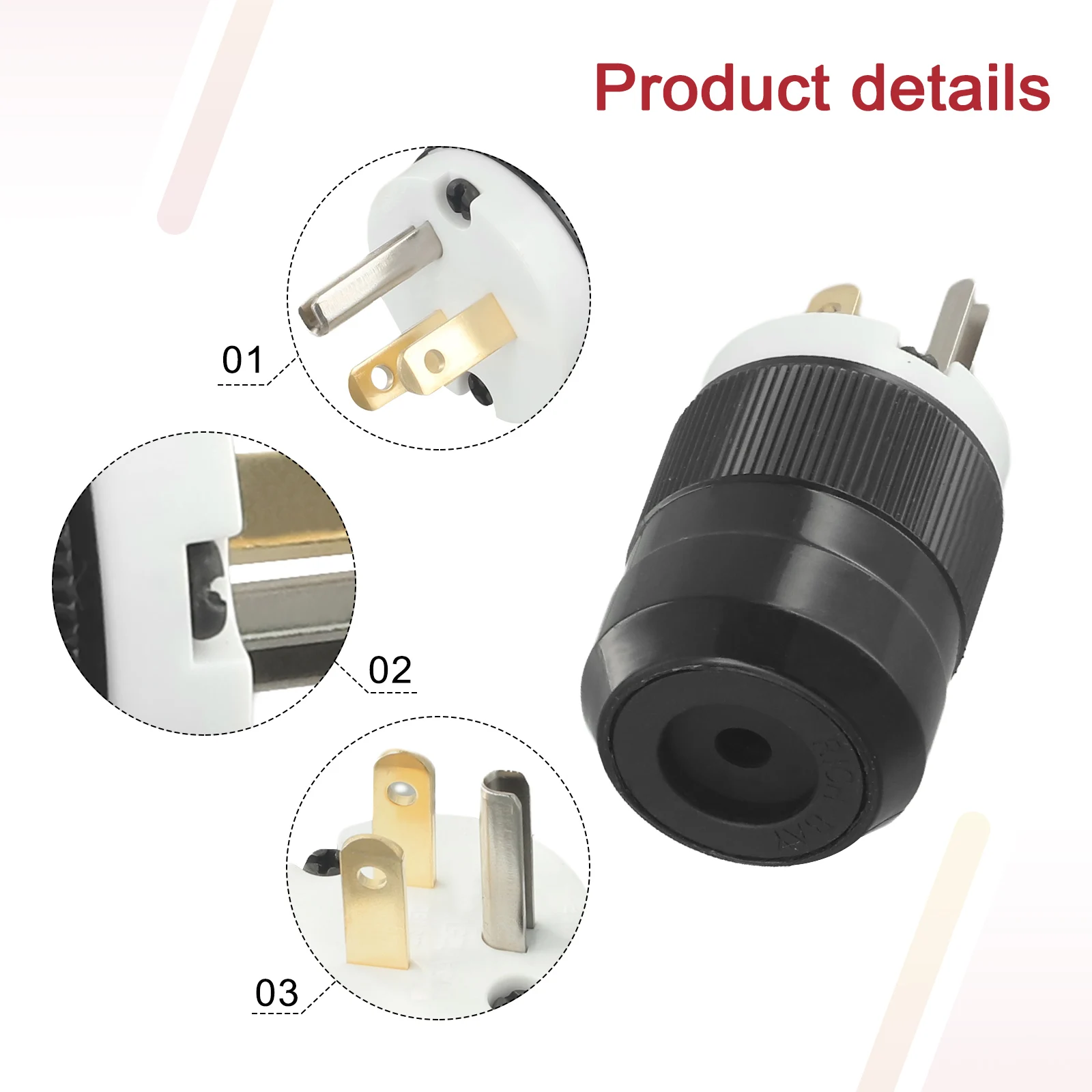 Heavy Duty Nylon Plug, NEMA 5 15P 15A 125V, Straight Blade Male Replacement Plug for Electrical Appliances, cULus Certified
Heavy Duty Nylon Plug, NEMA 5 15P 15A 125V, Straight Blade Male Replacement Plug for Electrical Appliances, cULus Certified