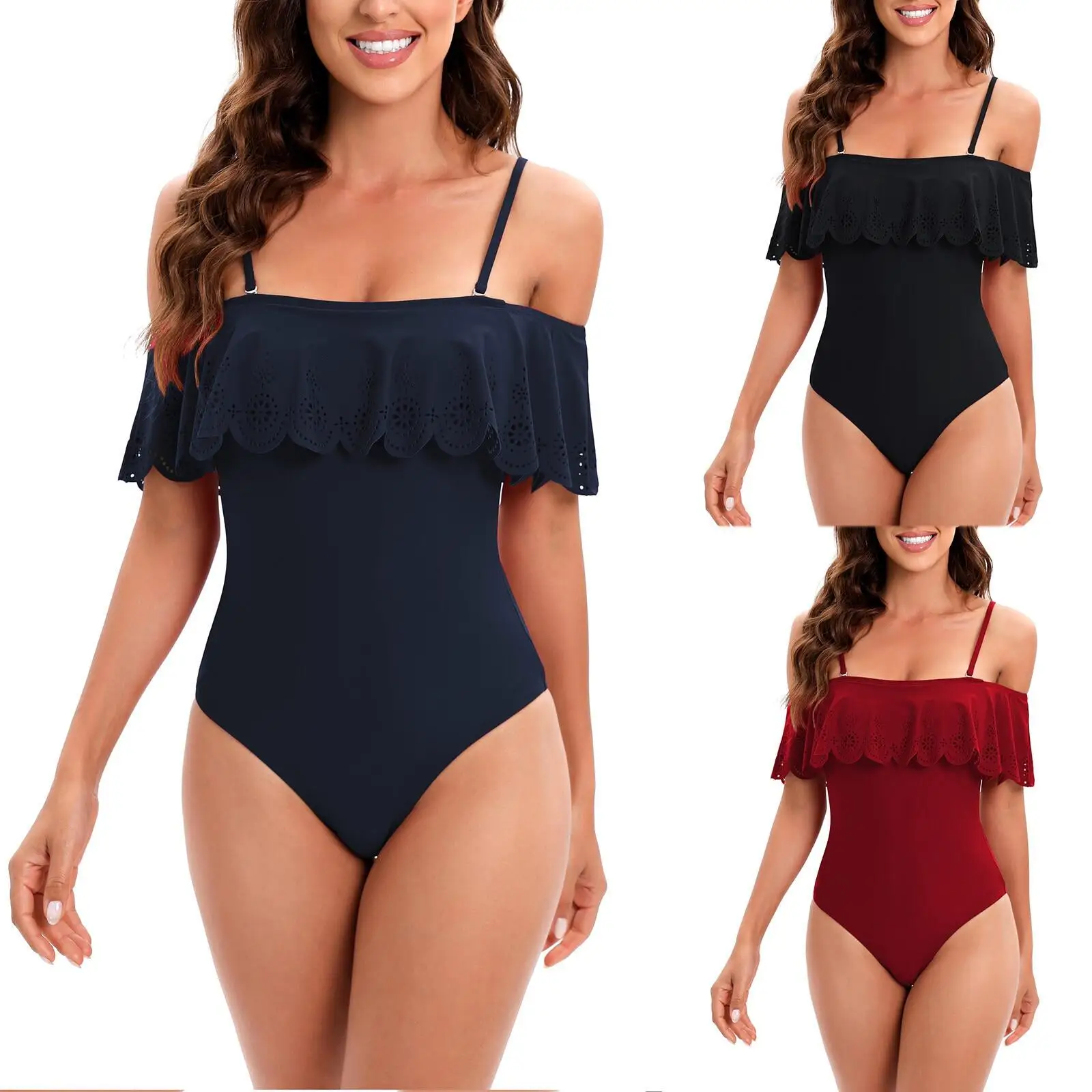 Women's Fashion Bikini Set High Waist Swimsuit Push-Up Pad Solid Jumpsuit Minimalistic Sexy Hollow Out Ruffles One-Piece Suits
Women's Fashion Bikini Set High Waist Swimsuit Push-Up Pad Solid Jumpsuit Minimalistic Sexy Hollow Out Ruffles One-Piece Suits