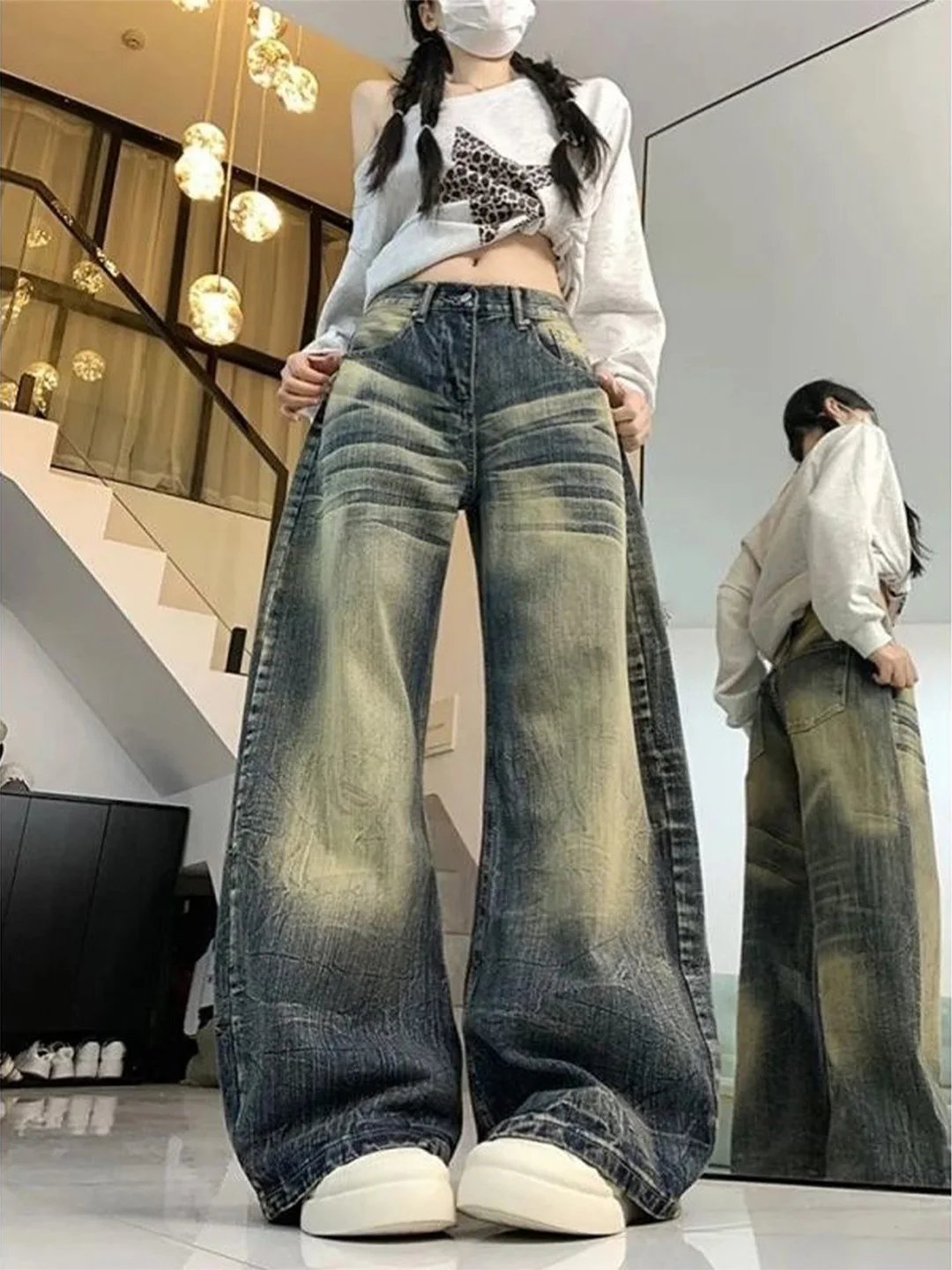 High Waist Loose Wide Leg Jeans Women's Vintage Faded Thin Summer New Style American Style Knife Casual Denim Pants
High Waist Loose Wide Leg Jeans Women's Vintage Faded Thin Summer New Style American Style Knife Casual Denim Pants