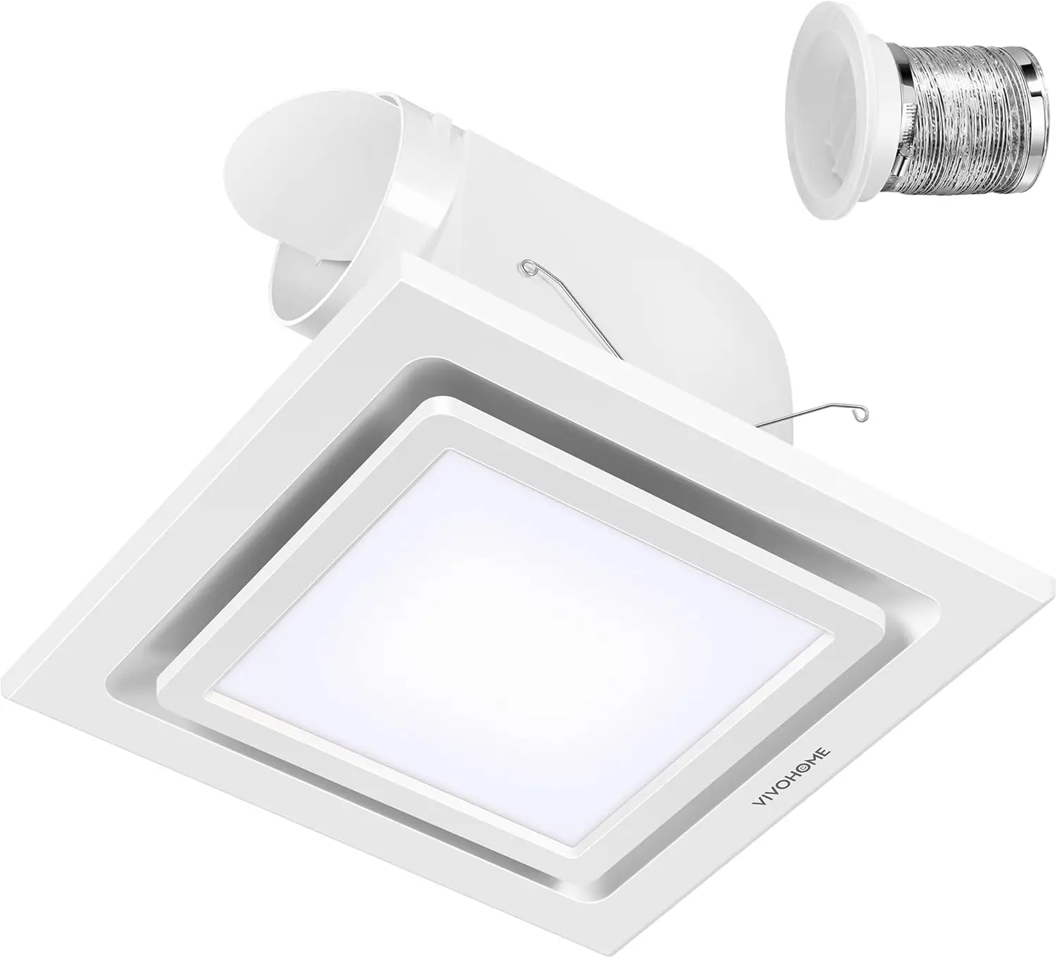 Вентилятор для ванной с подсветкой, 165 CFM, вытяжной вентилятор для душа с комбинированной LED-подсветкой 6500K, потолочное крепление с воздуховодом 4 фута
Вентилятор для ванной с подсветкой, 165 CFM, вытяжной вентилятор для душа с комбинированной LED-подсветкой 6500K, потолочное крепление с воздуховодом 4 фута