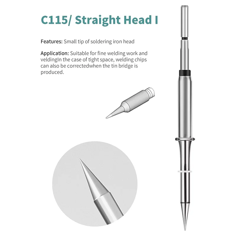 AT48-C115 I/IS/K Universal C115 Series Soldering Iron Tip Replacement Rapid Warming Soldering Station Welding Solder Tips
AT48-C115 I/IS/K Universal C115 Series Soldering Iron Tip Replacement Rapid Warming Soldering Station Welding Solder Tips