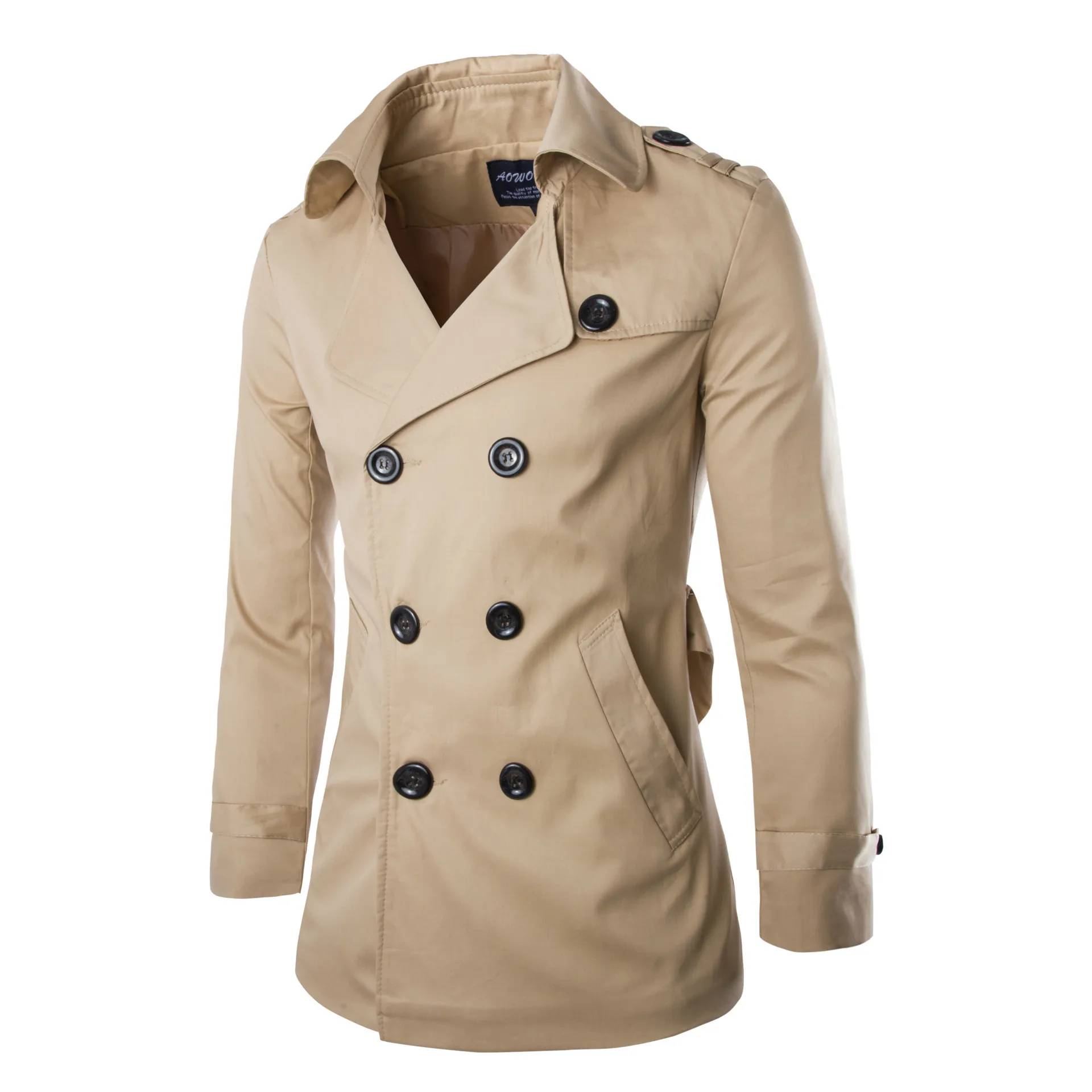 Men's trench coat aowofs cotton double-breasted boutique coat British temperament
Men's trench coat aowofs cotton double-breasted boutique coat British temperament